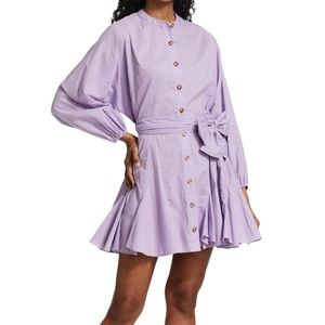 RHODE Emma Tie-Waist Flared Dress SIZE MEDIUM